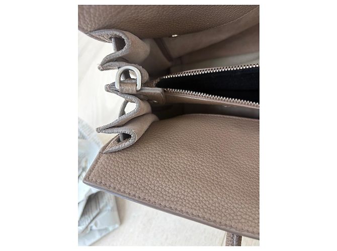 Autre Marque Saint Laurent Sac de Jour Souple Borsa a Mano Pelle Marrone Beige Taupe - vista 7