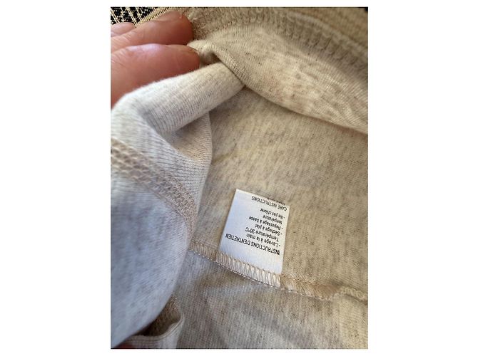 Leggings Chanel de mezcla de algodón con logo en cintura Beige - vista 10