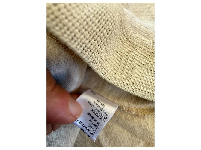 Leggings Chanel de mezcla de algodón con logo en cintura Beige - vista 11