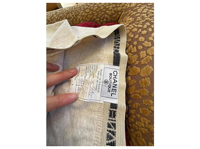 Leggings Chanel de mezcla de algodón con logo en cintura Beige - vista 7