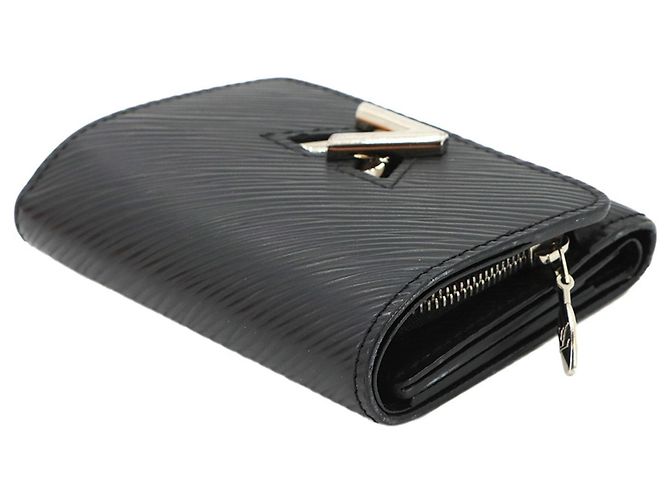 Louis Vuitton Epi Portefeuille Twist Compact XS Tri-fold Wallet Nero - vista 4