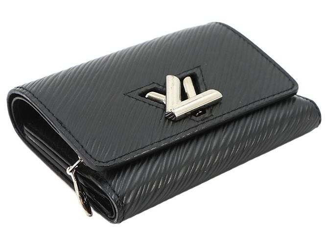Louis Vuitton Epi Portefeuille Twist Compact XS Tri-fold Wallet Nero - vista 5