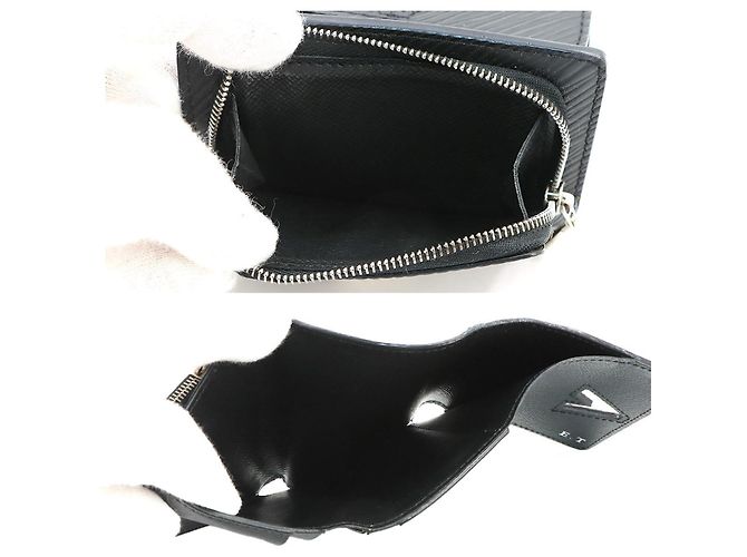 Louis Vuitton Epi Portefeuille Twist Compact XS Tri-fold Wallet Nero - vista 8