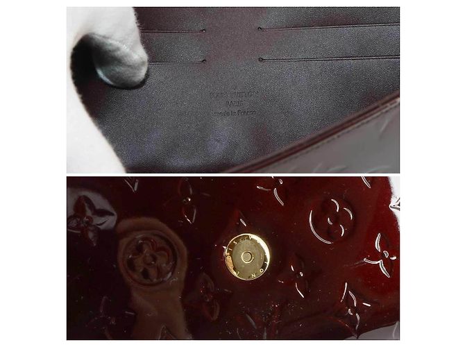 Bolso Louis Vuitton Monogram Vernis Rossmore MM Burdeos - vista 9