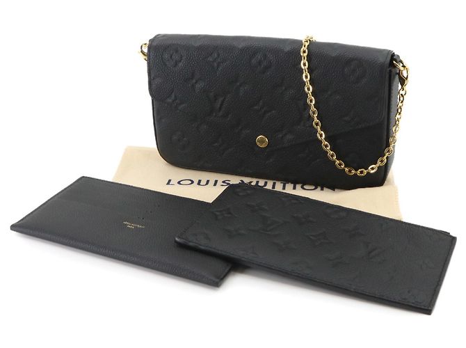 Louis Vuitton Monogram Empreinte Pochette Felicie Chain Wallet Preto - vista 2