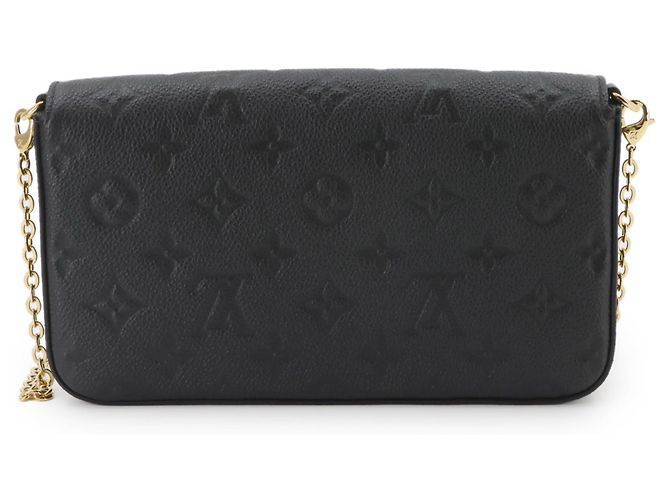 Louis Vuitton Monogram Empreinte Pochette Felicie Chain Wallet Preto - vista 3