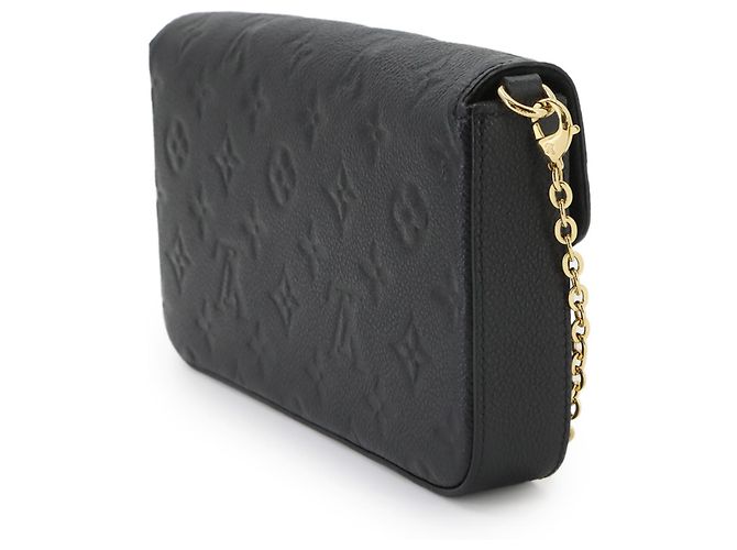 Louis Vuitton Monogram Empreinte Pochette Felicie Chain Wallet Preto - vista 4