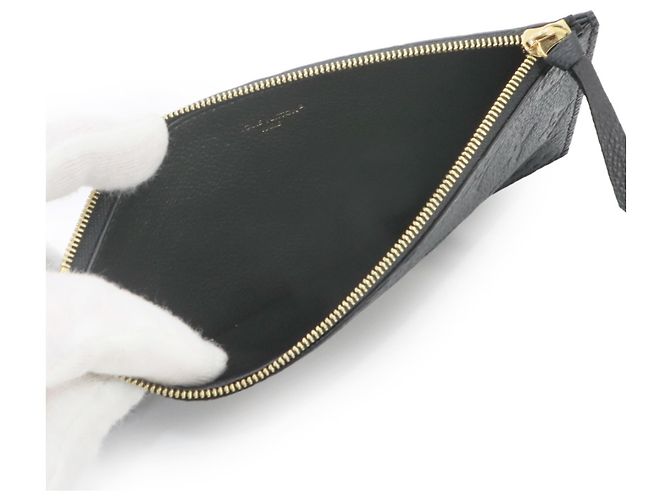 Louis Vuitton Monogram Empreinte Pochette Felicie Chain Wallet Preto - vista 9