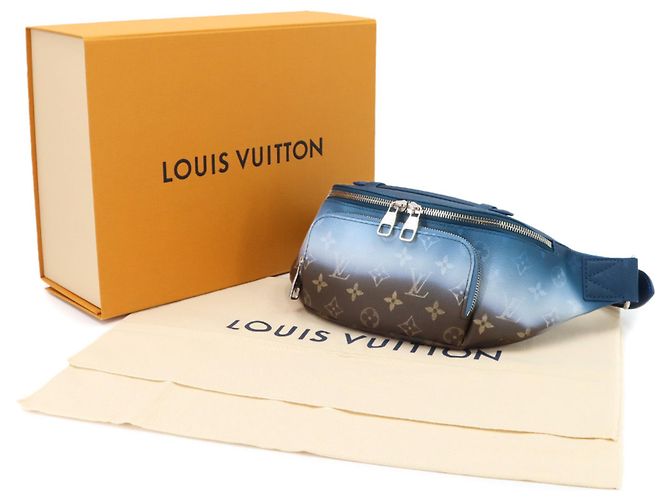 Bumbag Borsa a mano Louis Vuitton in canvas blu - vista 2