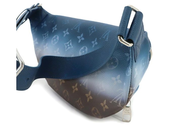 Bumbag Borsa a mano Louis Vuitton in canvas blu - vista 4