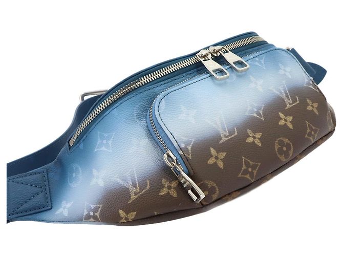 Bumbag Borsa a mano Louis Vuitton in canvas blu - vista 5