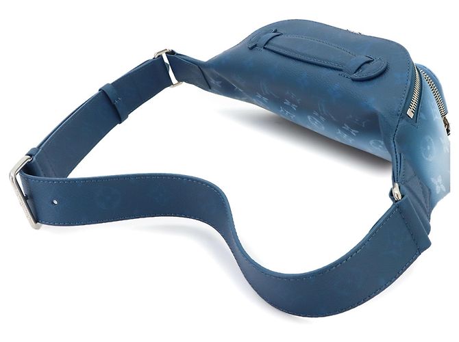 Bumbag Borsa a mano Louis Vuitton in canvas blu - vista 6