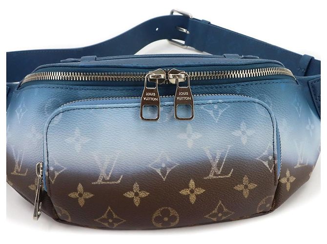 Bumbag Borsa a mano Louis Vuitton in canvas blu - vista 9