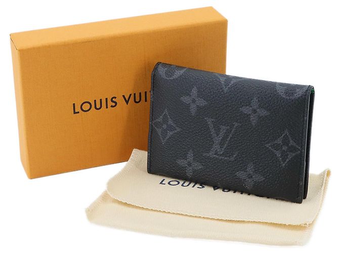 Louis Vuitton Monogram Eclipse Card Case Negro Verde Monograma - vista 2