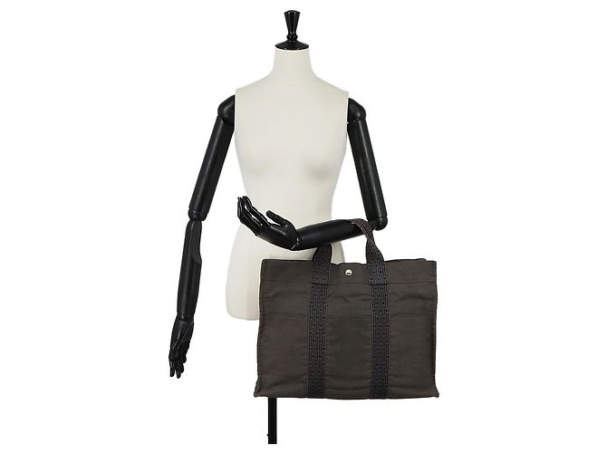 Hermès Borsa Hermes Herline Tote MM Marrone - vista 10
