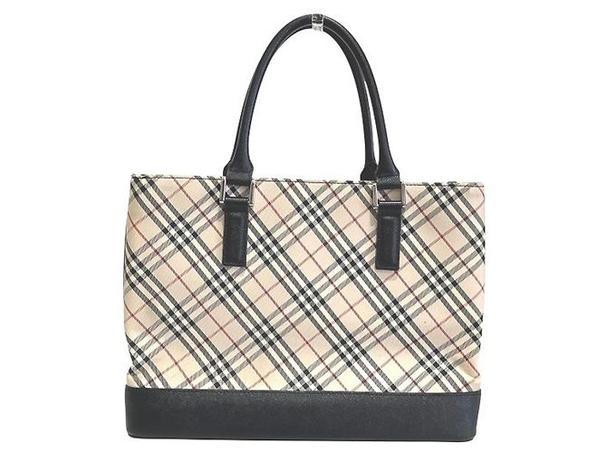 Burberry Nova Check Canvas x Leather Handtasche Beige - Ansicht 2
