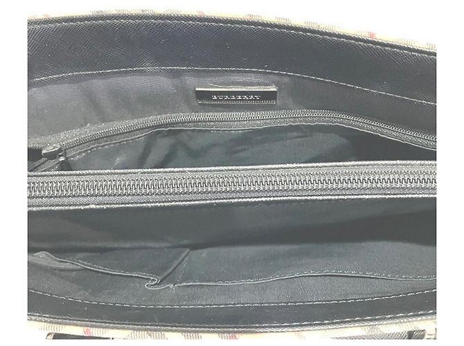 Burberry Nova Check Canvas x Leather Handtasche Beige - Ansicht 5