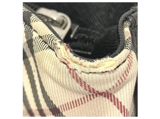 Burberry Nova Check Canvas x Leather Handtasche Beige - Ansicht 7