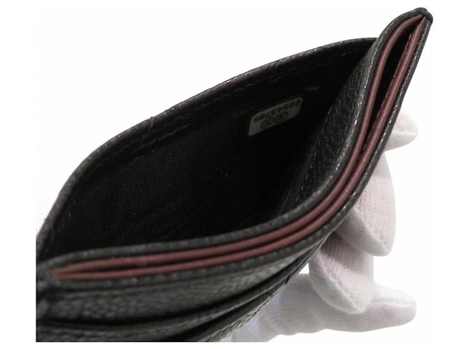 Tarjetero Chanel en piel caviar negra Negro - vista 6