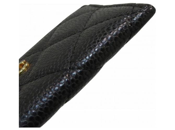 Tarjetero Chanel en piel caviar negra Negro - vista 8