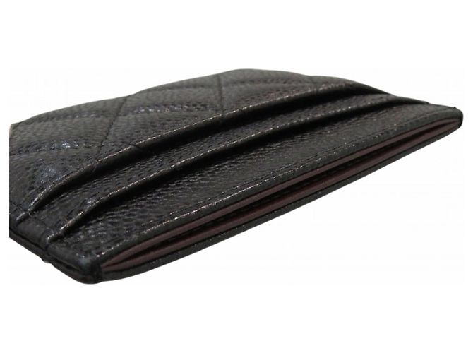 Tarjetero Chanel en piel caviar negra Negro - vista 9