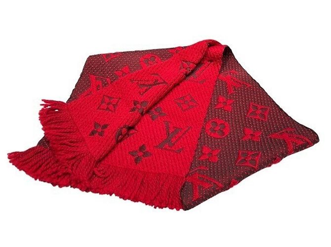 Louis Vuitton Echarpe Logomania Scarf Roja - vista 3