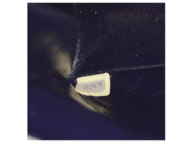 Chanel Vintage Classic Double Flap Quilted Lambskin Medium Marineblau - Ansicht 4