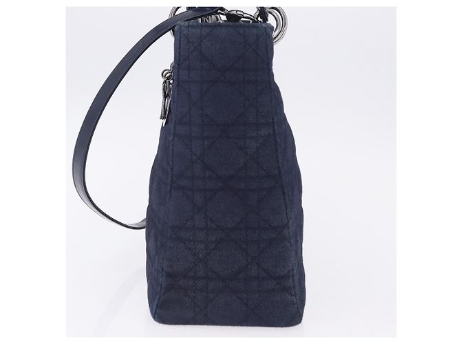 Christian Dior Lady Dior Denim Medium Azul - vista 3