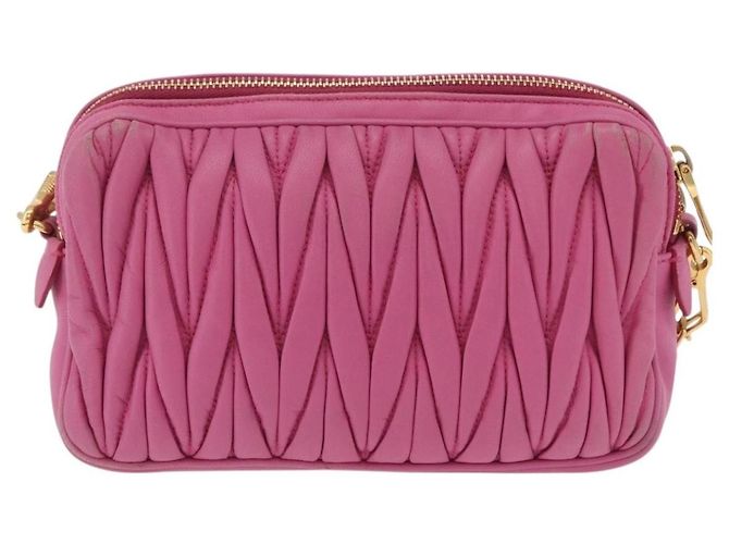 Miu Miu Tech Matelassé Leather Small Rose - vue 2