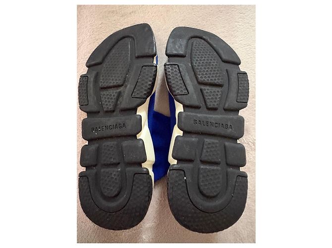 Balenciaga Speed Trainer Baskets Bleues - vue 4