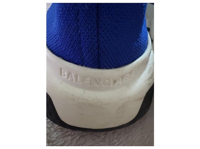 Balenciaga Speed Trainer Baskets Bleues - vue 5