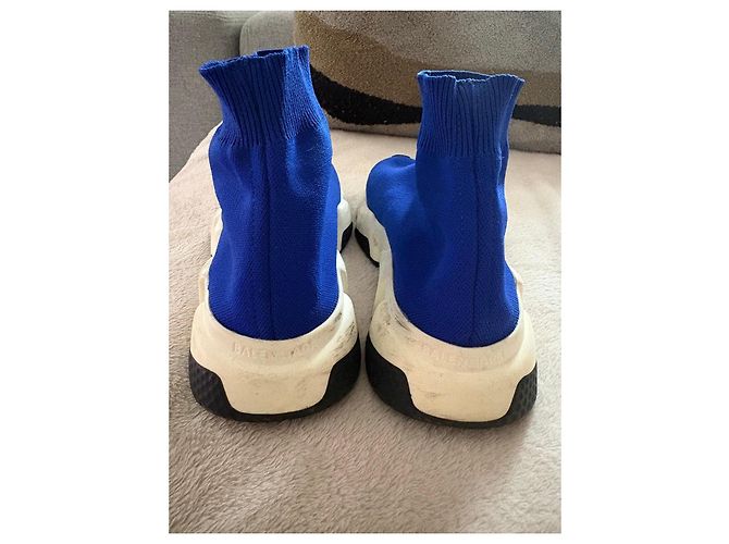 Balenciaga Speed Trainer Baskets Bleues - vue 6