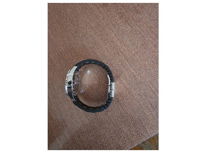 Relógio Dior Chrystal em aço e diamantes Preto Hardware prateado - vista 6