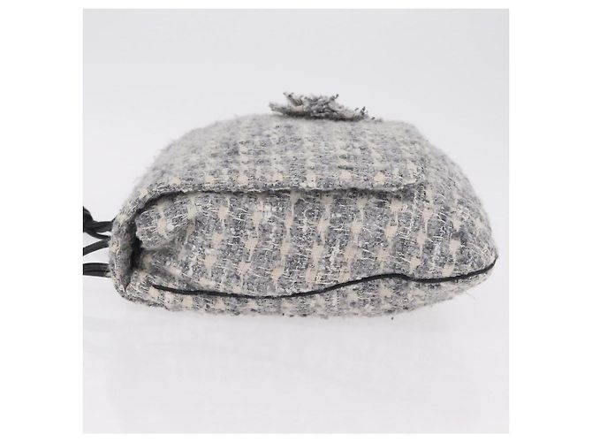 Chanel Camellia Messenger Tweed Large Braun - Ansicht 4