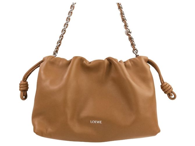 Borsa a tracolla in pelle Loewe Flamenco Marrone - vista 3