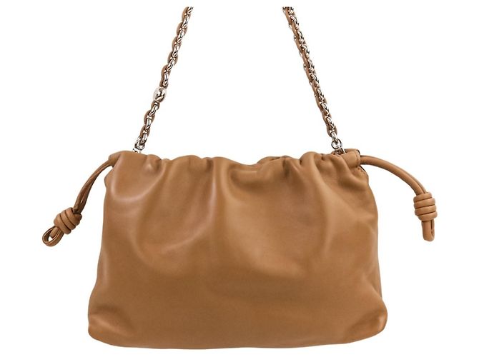 Borsa a tracolla in pelle Loewe Flamenco Marrone - vista 4