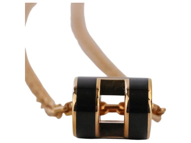 Hermès HERMES Mini Pop H Pendant Necklace Black Golden - view 7