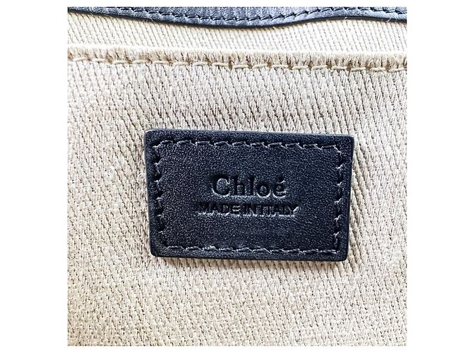Bolso Tote Chloé Woody Leather Negro - vista 11