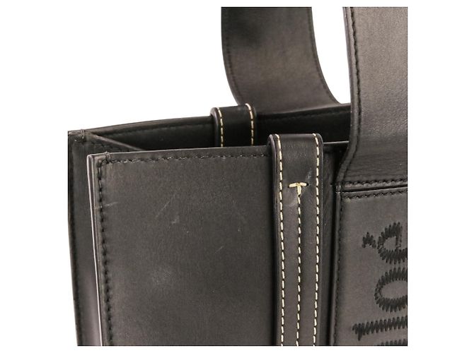 Bolso Tote Chloé Woody Leather Negro - vista 16