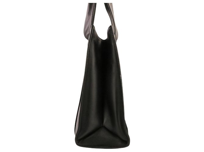 Bolso Tote Chloé Woody Leather Negro - vista 4