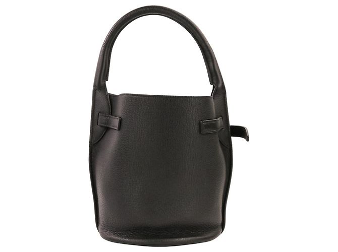 Céline Borsa a tracolla Celine Leather Big Bag Bucket Nano Nero - vista 3