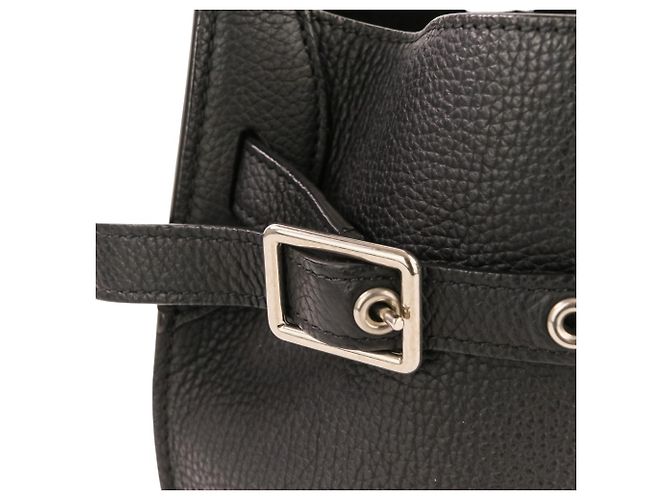 Céline Borsa a tracolla Celine Leather Big Bag Bucket Nano Nero - vista 8