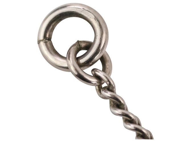 Collar CHANEL F13V con strass y logo Coco Mark Plata - vista 10