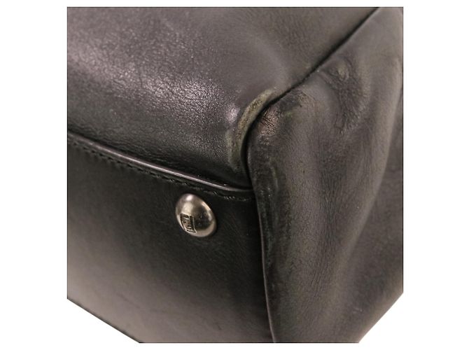 Fendi Peekaboo Medium 2-Way Schultertasche aus Leder Schwarz - Ansicht 13
