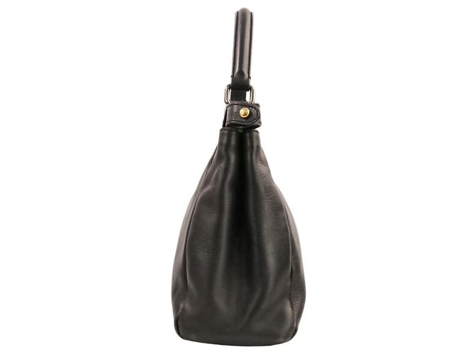 Fendi Peekaboo Medium 2-Way Schultertasche aus Leder Schwarz - Ansicht 3
