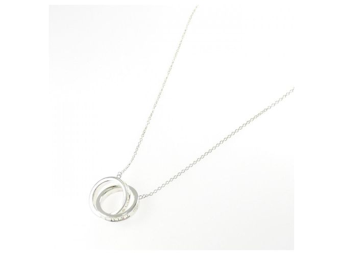 Autre Marque Collar Tiffany & Co. 1837 Interlocking Circle Plata - vista 2