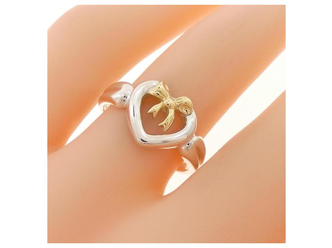 Autre Marque Tiffany & Co. 925 750YG Ringband Silber Golden - Ansicht 5
