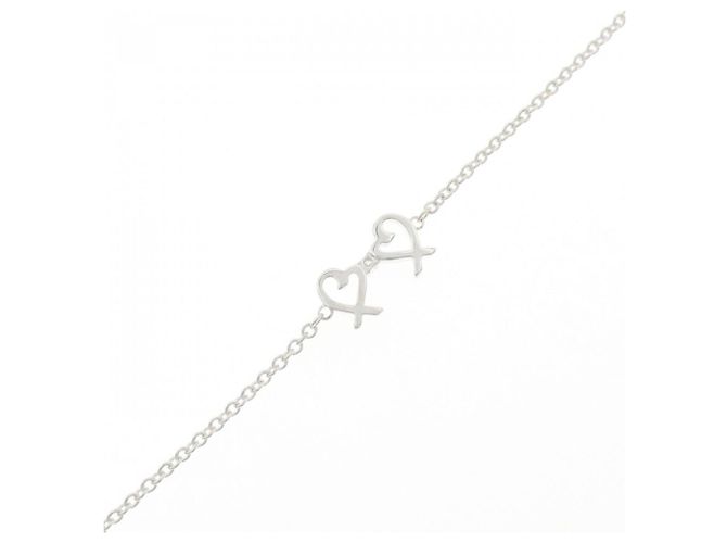 Autre Marque Pulsera Tiffany Double Loving Heart Plata - vista 2