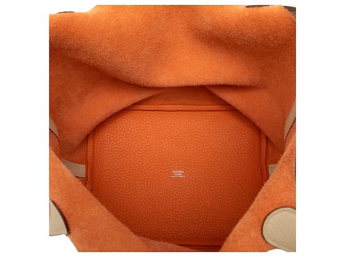 Hermès Hermes Picotin Lock MM Handbag Orange Cream - view 4
