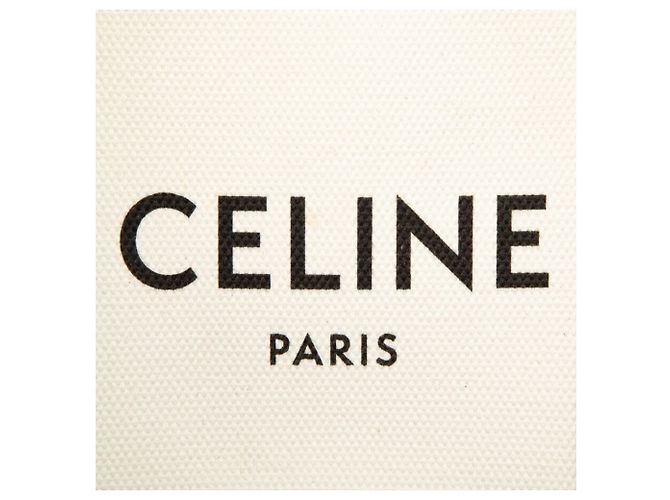 Céline Celine Vertical Cabas Mini Handtasche Braun Weiß - Ansicht 5